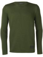 Prada Logo Patch Jumper - Green