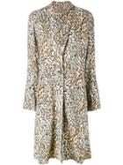 Raquel Allegra - Leopard Print Coat - Women - Silk - 2, Nude/neutrals, Silk