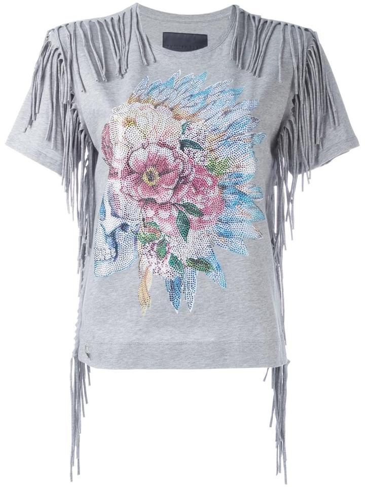 Philipp Plein 'dufftown' T-shirt, Women's, Size: Medium, Grey, Cotton