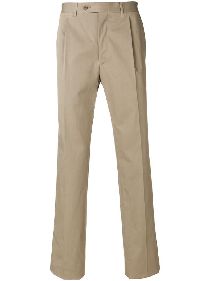 Canali Side Fastened Trousers - Nude & Neutrals