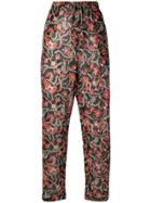 Isabel Marant Étoile Floral Print Tapered Trousers - Black