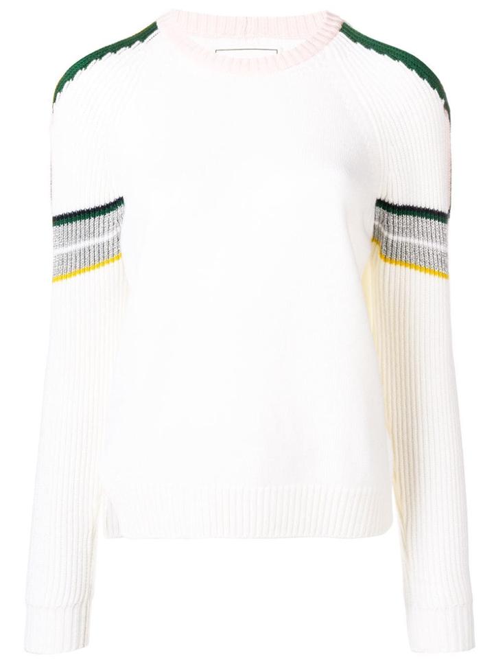 Iceberg Ribbed Sleeve Sweater - White