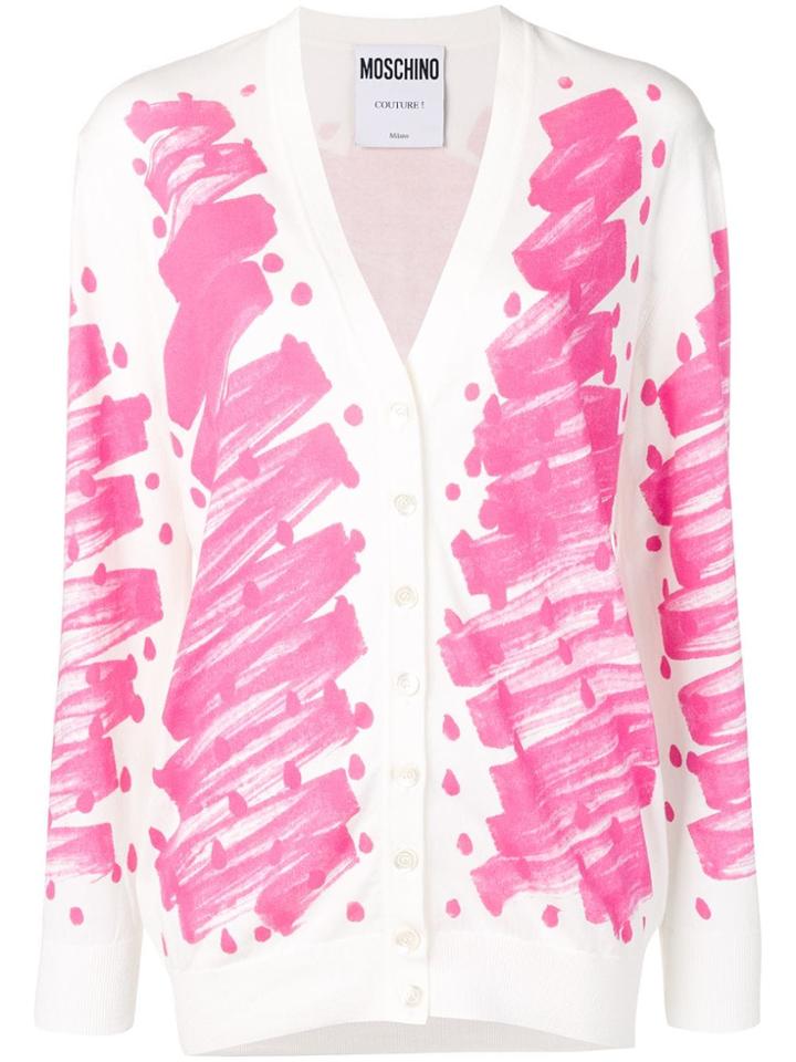 Moschino Painted Cardigan - Pink
