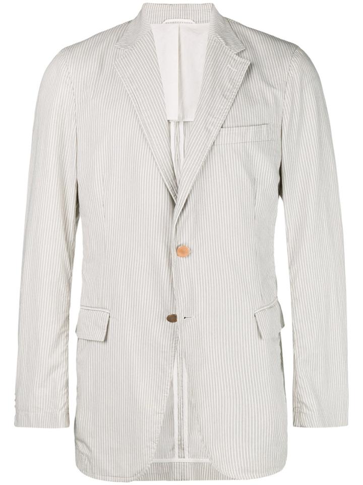 Prada Vintage Striped Blazer - Nude & Neutrals