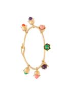 Aurelie Bidermann Coloured Bead Floral Bangle - Metallic