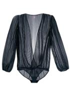 Indress Pleated Sheer Body - Blue