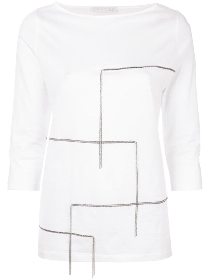 Fabiana Filippi Embellished Blouse - White
