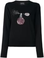 Markus Lupfer Sequined Perfume Flask Sweatshirt, Women's, Size: Xs, Black, Wool/merino