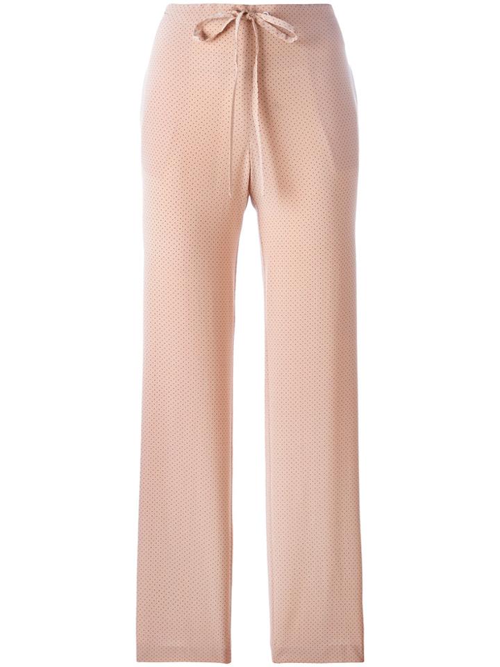 Theory Wide Leg Trousers - Pink & Purple