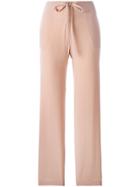 Theory Wide Leg Trousers - Pink & Purple