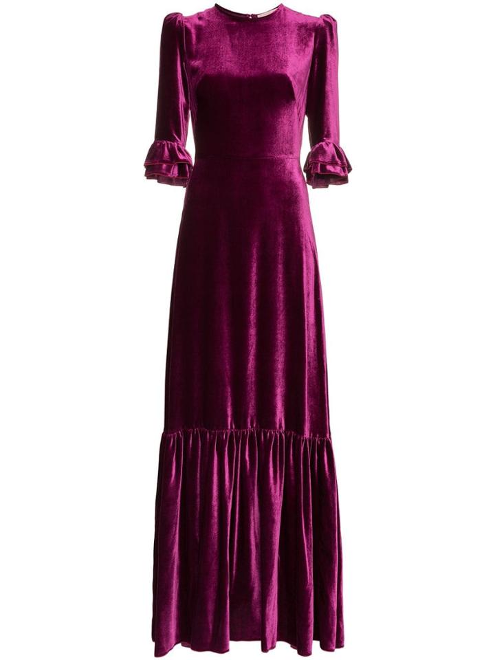 The Vampire's Wife Velvet Festival Dress - Pink & Purple