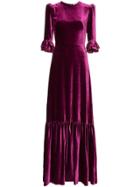 The Vampire's Wife Velvet Festival Dress - Pink & Purple