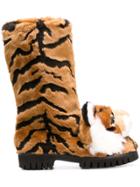 Dolce & Gabbana Tiger Surface Boots - Neutrals