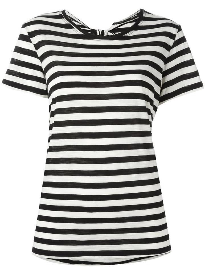 Proenza Schouler Striped T-shirt, Women's, Size: Xs, Black, Cotton