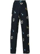 No21 Embroidered Lace Trousers - Blue