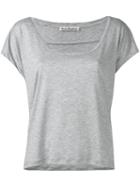 Acne Studios Scoop Neck T-shirt, Women's, Size: Medium, Grey, Lyocell