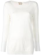 Massimo Alba Plain Sweatshirt, Women's, Size: Large, White, Cashmere