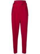 Nº21 High-waisted Trousers - Red