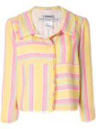 Chanel Pre-owned Patchwork Stripe Jacket - Yellow
