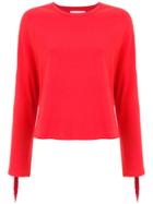Nk Fringed Blouse - Red