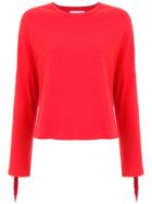 Nk Fringed Blouse - Red