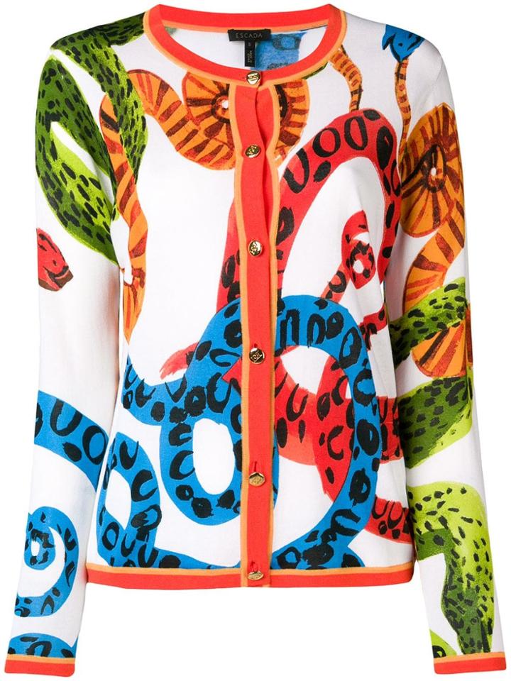 Escada Printed Cardigan - White