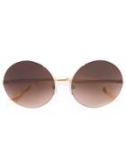 Victoria Beckham Round Gradient Lens Sunglasses - Nude & Neutrals