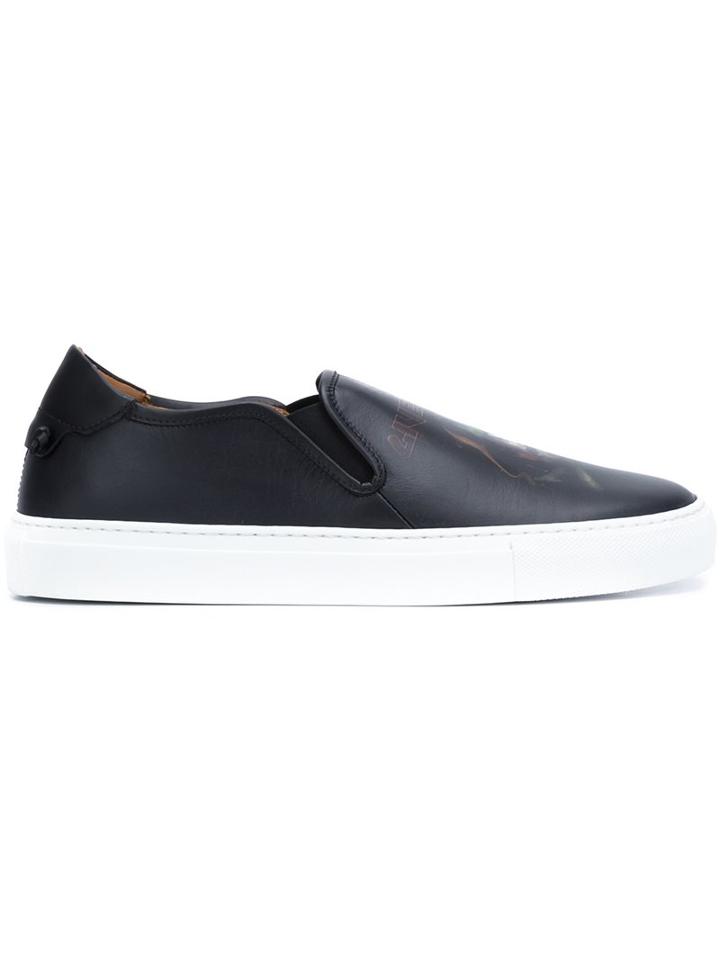 Givenchy Logo Print Low Skate Sneakers