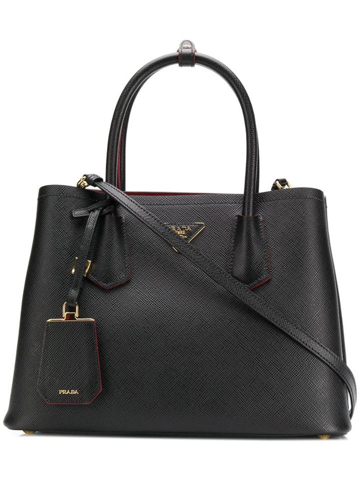 Prada Double Handle Bag - Black