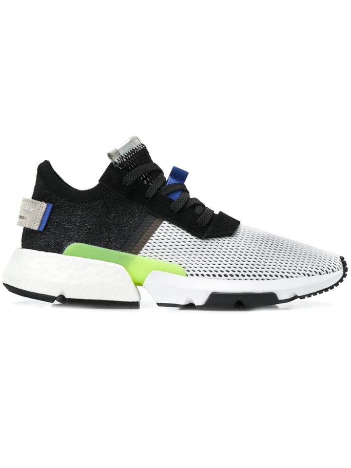 Adidas Mesh Panel Sneakers - Black