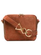 Tara Zadeh Brown Parviz Suede Shoulder Bag