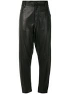 Haider Ackermann Tapered Leather Trousers - Black