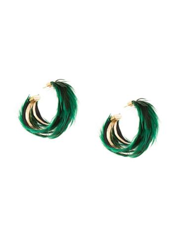 Katerina Makriyianni Hoop Earrings - Green