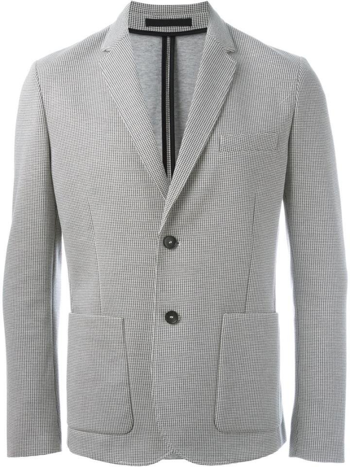 Paolo Pecora Notched Lapel Houndstooth Blazer