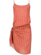 Track & Field Vestido Canga Midi Passaros - Yellow & Orange
