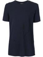 Amiri Distressed T-shirt, Men's, Size: Large, Blue, Cotton