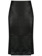 Tufi Duek Leather Pencil Skirt - Black