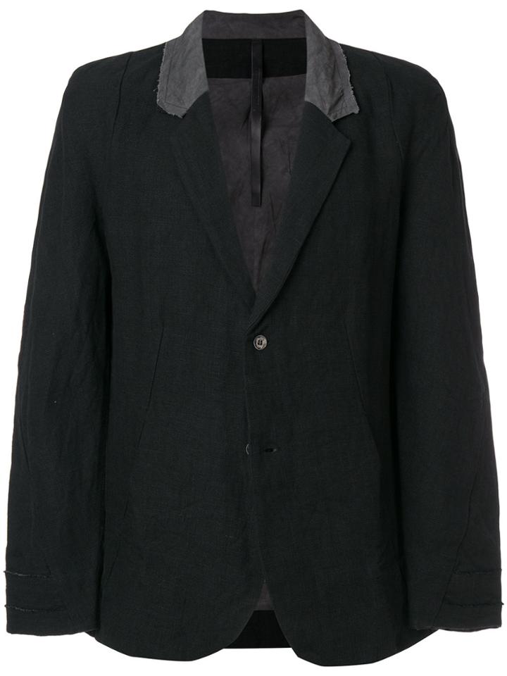 Barbara I Gongini Contrast Lapel Blazer - Black