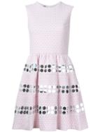 Jourden Metallic Embellishment Flared Dress, Women's, Size: 40, Pink/purple, Cotton/polyamide/polyester/metallic Fibre