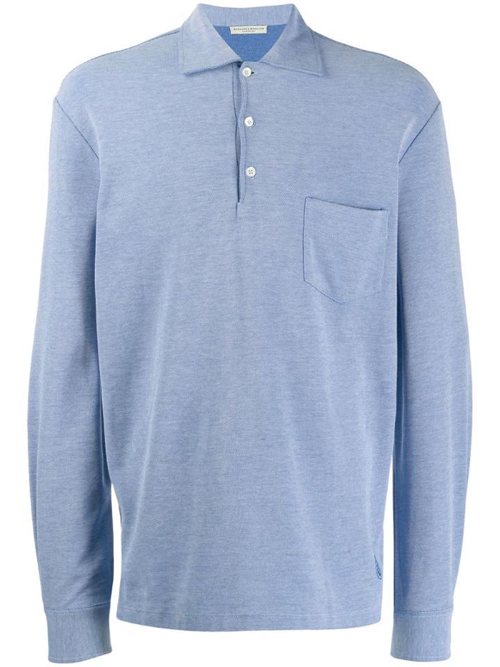 Holland & Holland Long Sleeved Polo Shirt - Blue