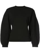Tibi Sculpted Sleeve Sweatshirt - Black