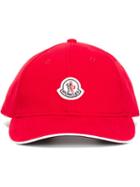 Moncler - Logo Baseball Cap - Men - Cotton/polyester - One Size, Red, Cotton/polyester