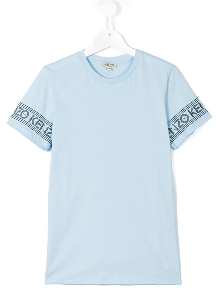 Kenzo Kids - Logo Print T-shirt - Kids - Cotton - 14 Yrs, Boy's, Blue
