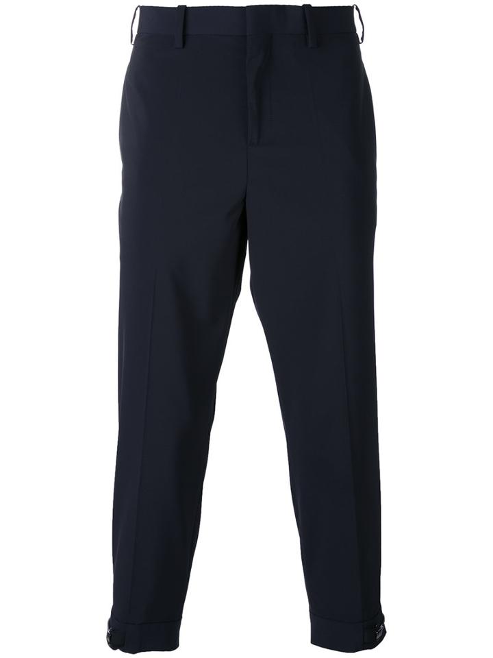 Cropped Trousers - Men - Cotton/polyester/spandex/elastane - 46, Blue, Cotton/polyester/spandex/elastane, Neil Barrett