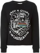 Each X Other Illustration Print Sweatshirt, Women's, Size: L, Black, Cotton