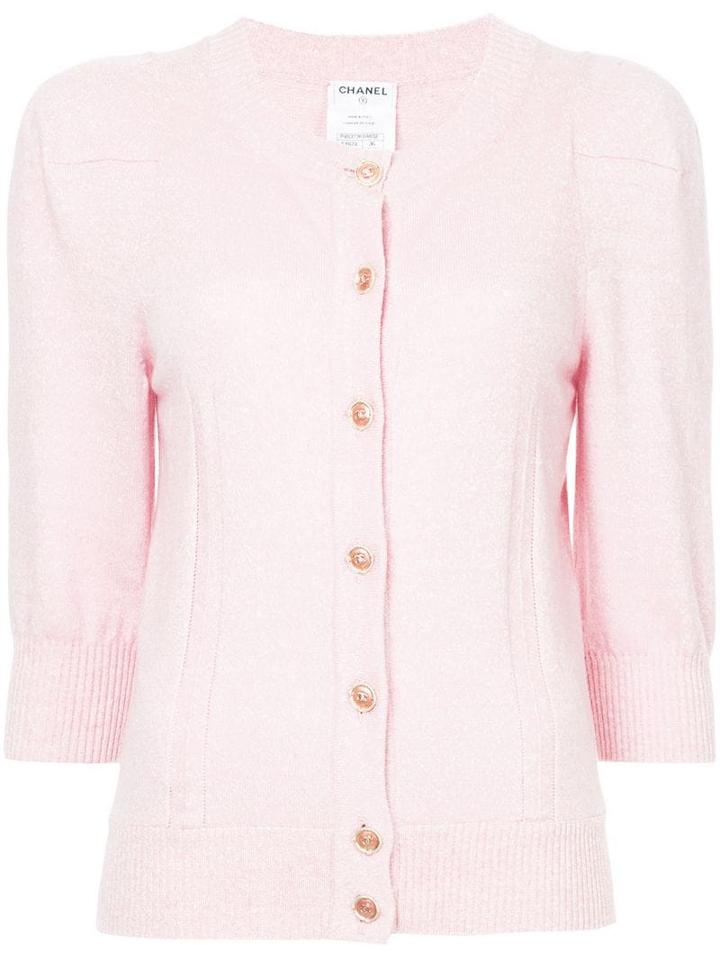 Chanel Pre-owned Cropped Sleeve Cardigan - Pink