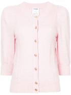 Chanel Pre-owned Cropped Sleeve Cardigan - Pink