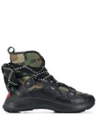 Love Moschino Camouflage Print Boots - Black