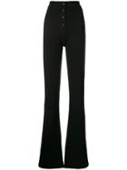 Paco Rabanne High-waisted Flared Trousers - Black