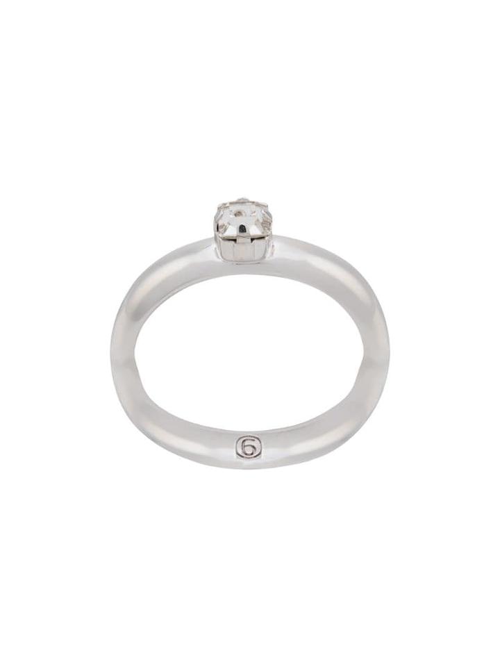 Mm6 Maison Margiela Solitaire Ring - Silver